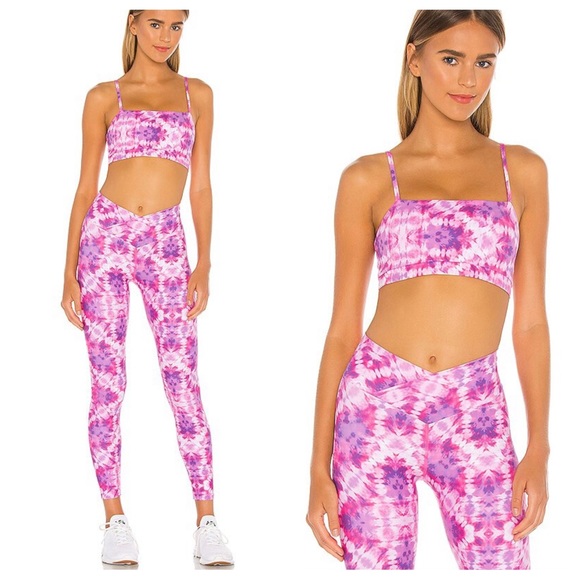 Beach Riot Cara Leggings in Pink/Purple Tie Dye - Picture 2 of 11